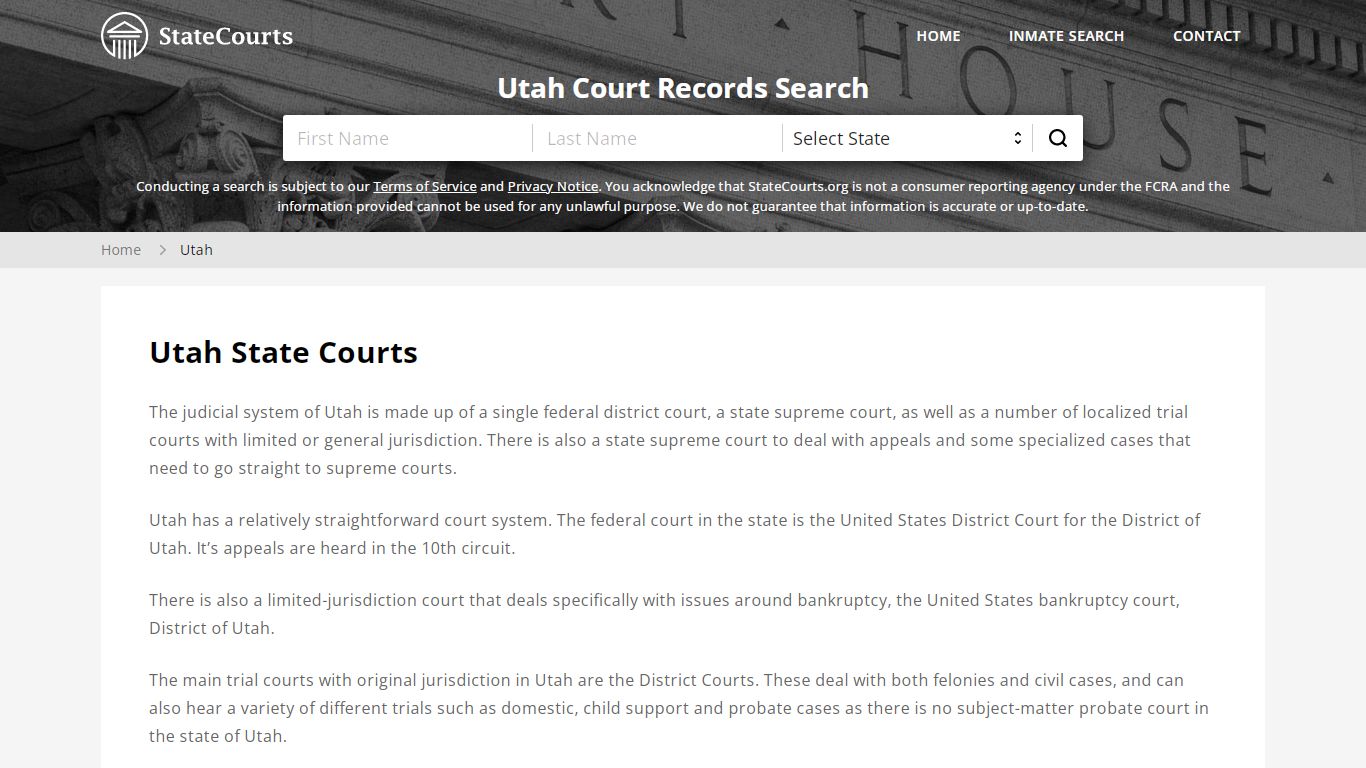 Utah Court Records - UT State Courts